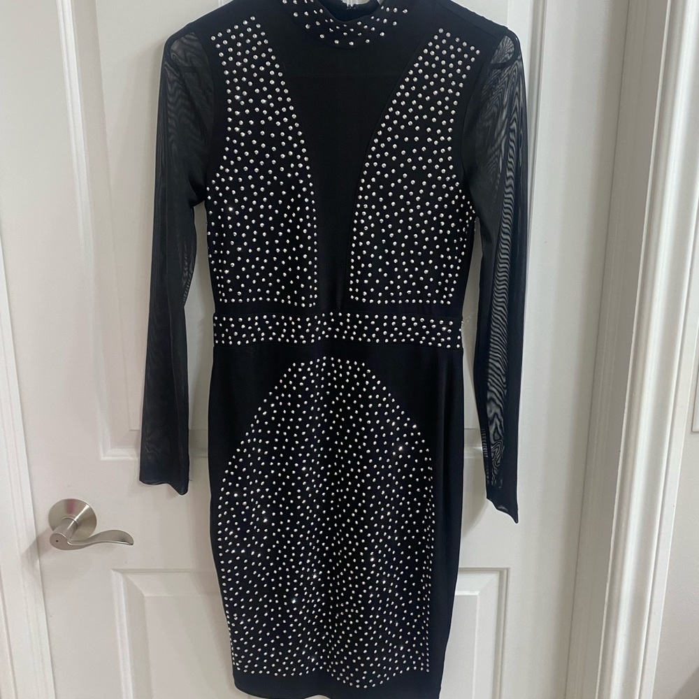 Black mini dress with studs from Venus